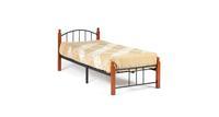 Кровать AT-915 дерево гевея/металл, 90*200 см (Single bed), красный дуб/черный