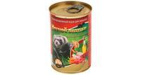 Консервированный корм для хорьков Ночной Охотник Мясное ассорти, 415 г