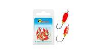 Мормышка фосфорная AQUA №07 Red, крючок №12, вес - 0,08g, (10штук в блистере)