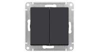 Выключатель Schneider Electric ATN001051 2-клавишный, СП, 10А, карбон