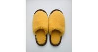 Тапочки унисекс IKEA Fegen желтые 40-43