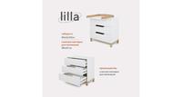 Комод пеленальный MOWBaby LILLA 84см 3 ящ (арт113) Cloud White