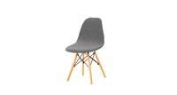 Чехол LuxAlto на стул со спинкой Eames, Aspen, Giardino, Leaves Серый, 1шт. (11562)